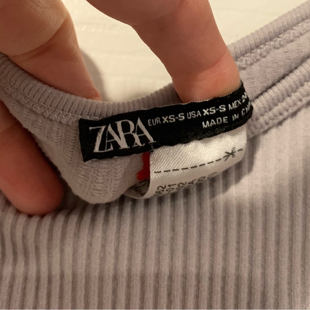 Zara Ribbed Cut Out Tank Top - Picture 4 of 4
